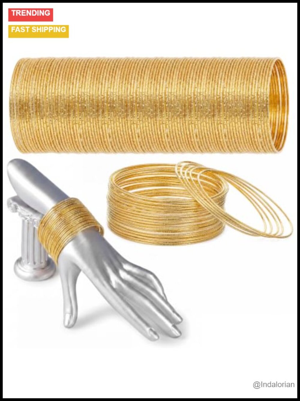 Indian Shimmer Bangle Set Stackable Zinc Alloy Bracelets Wedding Favor